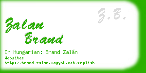 zalan brand business card